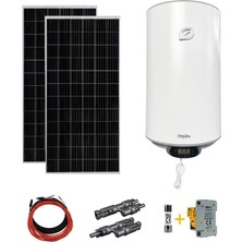 Teknovasyon Arge Yeşil Ev Solar Güneş Paneli ile Çalışan Su Isıtıcı Sunboil Boyler 80 Litre 790 Watt Güneş Paneli ile Set