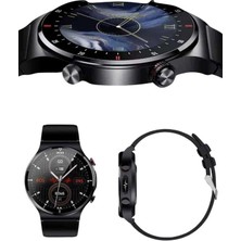 Techugo Amoled Ekran Metal Deri Silikon Kordonlu Uyku ve Sağlık Takibi
