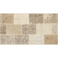 Mudo Home LİMA BEJ PATCHWORK KİLİM 80X150 CM