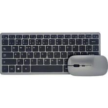 Techugo Şarjlı Kablosuz Klavye ve Mouse Seti Kompakt Taşınabilir Tasarım