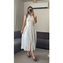 Dsa Fleur Kadın Beyaz Fisto Elbise