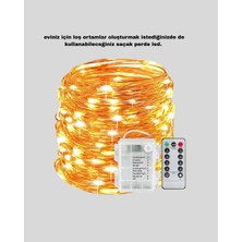 Techugo Uzaktan Kumandalı Perde Tipi Günışığı Peri LED Işık Dekorasyon