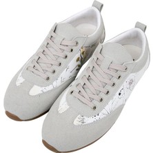 Dogo Kadın Vegan Deri Beyaz Sneakers - Botanical Notes Tasarım