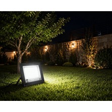 Kialed 100W LED Projektör Beyaz Işık IP66 Dış Mekan Bahçe Şantiye Fabrika Aydınlatma