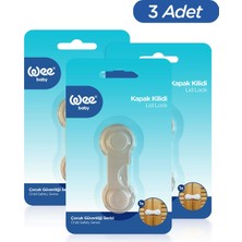 Wee Baby Dolap Kapak Kilidi – Bebek Çocuk Güvenlik Kilidi  (3 Adet)