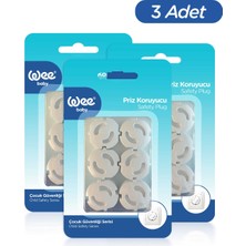 Wee Baby Priz Koruyucu 6’lı – Bebek Çocuk Güvenlik Priz Kapağı (6x3= 18 Adet)