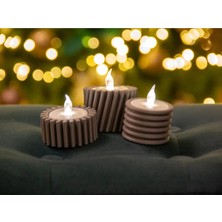 Lunera Accessories 3D Mini Mumluk 3’lü Set | Dekoratif Tealight Mumluk | Modern Masa & Ev Dekoru
