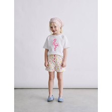 Poala Kids Dokuma Flamingo Takım Kız Çocuk Alt Üst Takım