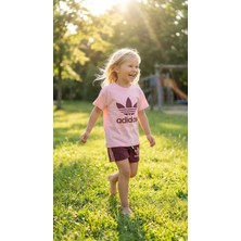 Poala Kids Logolu Mor Takım Kız Çocuk Alt Üst Takım
