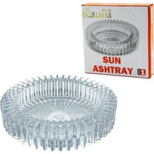 MiraLive Güneş Yuvarlak Cam Küllük Çap: 14.5cm - Y: 3.2cm (4887)