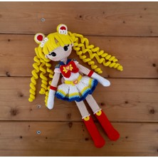 Renkli Ve Kreatif Amigurumi Sailor Moon Oyuncak