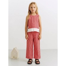 Poala Kids Paris Pembe Kareli Takım Kız Çocuk Alt Üst Takım