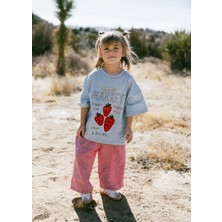 Poala Kids Strawberry Dokuma Set Kız Çocuk Alt Üst Takım