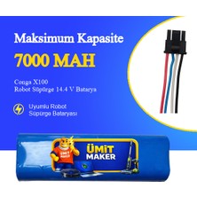 Ümit Maker Conga X100 Robot Süpürge 7000 Mah Batarya