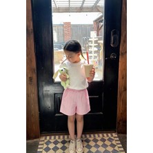Poala Kids Pembe Dokuma Balloon Şort Kız Çocuk