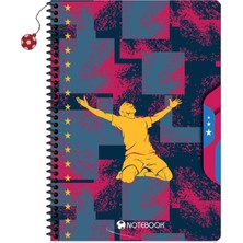 Keskin Color Keskin A4 Çizgili Karton Kapak Charmlı Futbol Defter - Karışık Renkler
