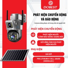 Dobest VCS09 4g Güneş Enerjili Güvenlik Kamerası   IP66 Su Geçirmez, Tam Renkli Gece Görüşü, Insan Hareket Algılama, Iki Yönlü Ses Iletişimi,  128 GB Tf Kart Desteği; Bahçe, Ev ve Mağazalar Için Uygun Kamera