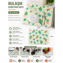 Home Su Emici Kaktüs Desenli Bulaşık Kurutma Matı 42 x 34 cm (Tek Taraflı)