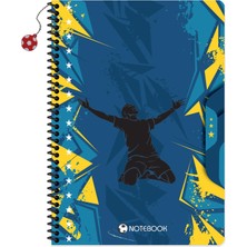 Keskin Color Keskin A4 Kareli Karton Kapak Charmlı Futbol Defter - Mavi