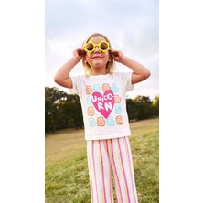 Poala Kids Colorful Unicorn Takım Kız Çocuk Alt Üst Takım