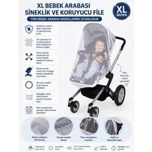 Bebek Arabası Sinekliği Puset Cibinlik Sineklik Siyah Renk
