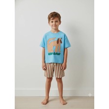 Poala Kids Mavi Woof Set Erkek Çocuk Alt Üst Takım