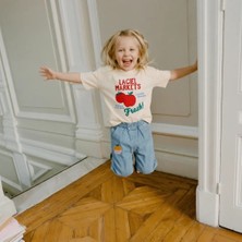 Poala Kids Elmalı Jean Pantolon Kız Çocuk