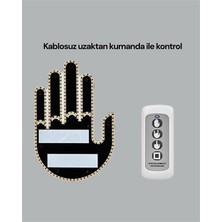 Techugo Kablosuz Kumandalı LED Jest Işığı – 3 Modlu Araba Arkası Mesaj Işığı 203 LED ile Yüksek Parlaklık