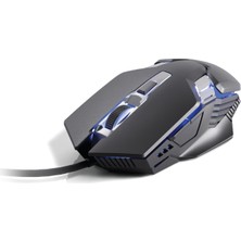 Polosmart PGM37 Kablolu Rgb LED Aydınlatmalı 6 Tuşlu 3600DPI Gaming Oyuncu Mouse Siyah