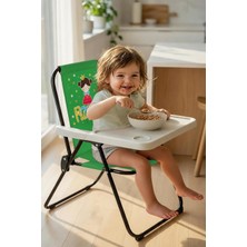 Exent Kids 2–6 Yaş, Katlanır Portatif Mama Sandalyesi, Tak-Çıkar Masa Ile-Mylittle Princess-Yeşil