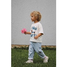Poala Kids Yamalı Geniş Paça Jeans Erkek Çocuk
