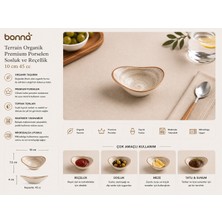 Bonnami Bonna Terrain Organik Premium Porselen Sosluk ve Reçellik 10 cm 45 cc - Toprak Tonlu Küçük Sunum Kasesi