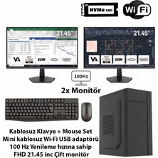 Comloji Ofis Basic I5-4440 8gb Ram 256GB Nvme SSD 21.5" Fhd Ekstralı Çift Monitör Tak Çalıştır Hazır Ofis Paketi