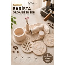 Premium Barista Organizer Seti – Kahve Köşenize Düzen ve Şıklık Katın