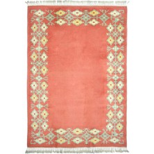 Kilim Co. Çiçek Desenkli Kırmızı Renk Vintage Yörük Halısı 163X235 cm (3.83 M²)