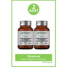 Venatura Demir Bisgilisinat Vitamin C 90 Kapsül 2 Adet
