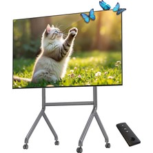 Nb North Bayou P220 Motorlu & Kumandalı 75-90INCH Ayarlanabilir Profosyonel Tekerlikli Tv Standı