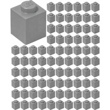 LEGO Yedek Parçalar: Duvar Parçası: 100 Adet 1x1 Açık Gri 3005 - Parts: Brick: 100 Piece 1x1 Light Bluish Gray 3005