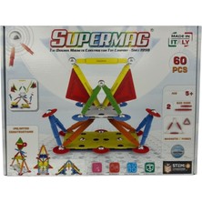 Super Mag Supermag 60 Parça Multıcolor Manyetik Yapı Oyuncağı- Stem Mıknatıslı Oyun Seti
