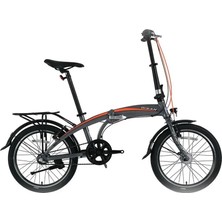 Bisan Fx 3500-NX3 Katlanır Bisiklet 32CM V 20 Jant Nex.3 Vites Metalik Gri Turuncu