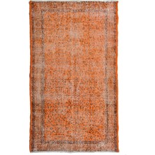 Kilim Co. Turuncu Renk Vintage Isparta Halısı 120X215 cm (2.58 M²)