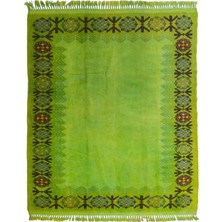Kilim Co. Yeşil Renk Vintage Türkmen Yörük Halısı 170X200 cm (3.4 M²)