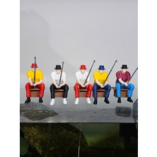 3D Baskı Gezegeni Balıkçı Adam Akvaryum Dekoru Taraftar