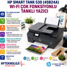 Hp Wi-Fi + Tarayıcı + Fotokopi Renkli Çok Fonksiyonlu Tanklı Mürekkep Püskürtmeli YAZICI(530 Smart )