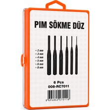 Badem10 (1 Adet) 008-RC7011 Dayanıklı 6 Parça Pim Sökme ve Çakma Seti Kutu Içerisinde Zımba Seti
