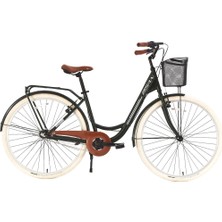 Bisan Sorrento Kadın Şehir Bisikleti 44CM V 28 Jant 3 Vites Yeşil Silver