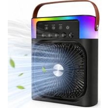 Techugo Taşınabilir Mini Klima Nemlendirici Fan Rgb LED Aydınlatmalı USB Fan
