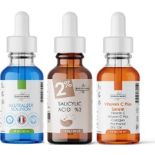 Doğal Eczane Salisilik Asit %2 Peeling Üçlü Set 90 ml Akneli Sivilceli Ciltler