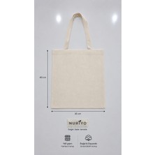 Baskısız Ham Bez Çanta %100 Pamuk | 35X40 cm | 140 Gr/m² | Doğal Renk Punch Çanta | 1ADET