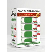 Sleepy Yüzey Temizleme Havlu Mendili Mopa Uyumlu 50 Yaprak 4'lü Avantaj Paketi